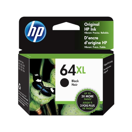 Hp HP 64XL, N9J92AN Black Original Ink Cartridge, 600 Yield N9J92AN